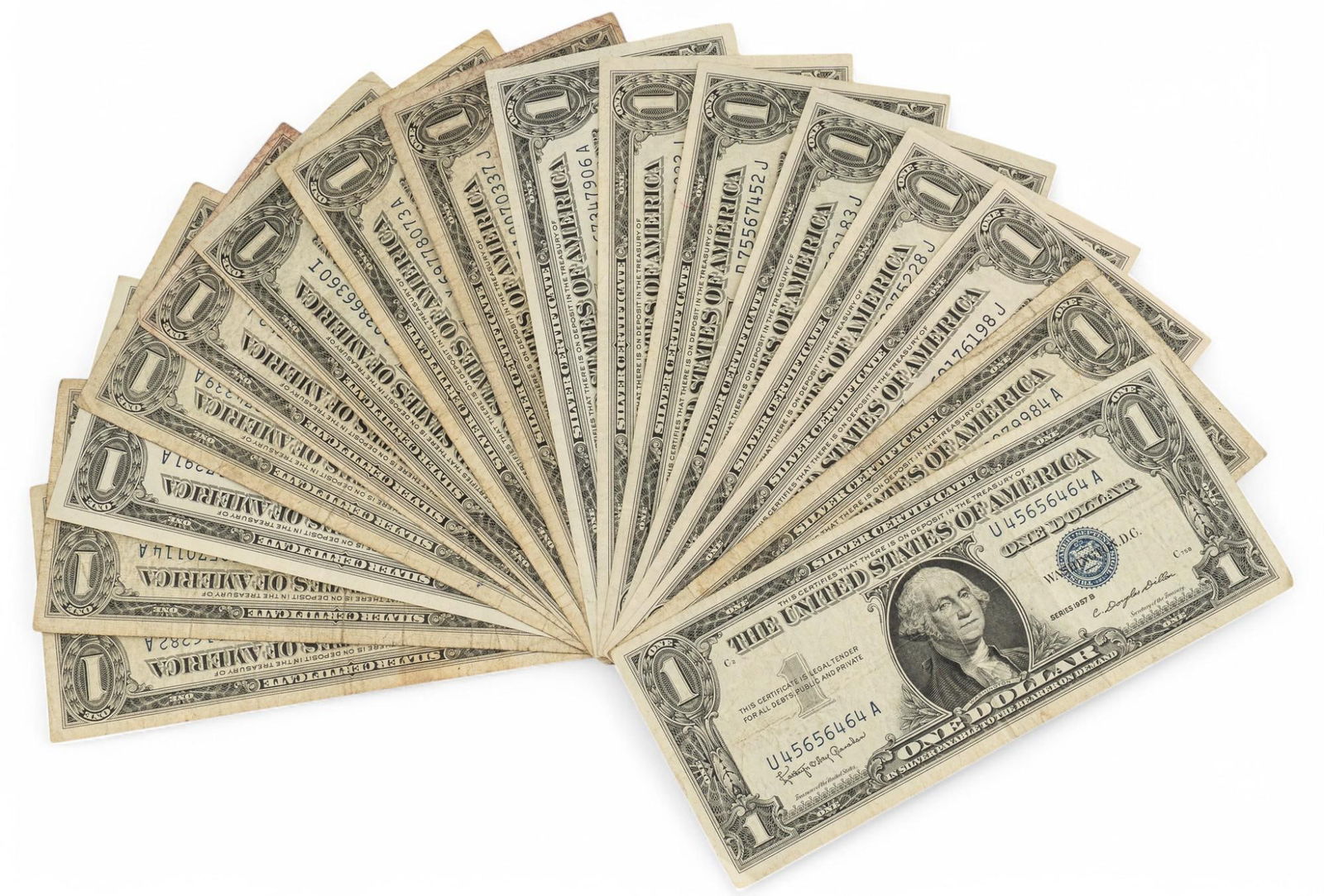 (16) Blue Seal $1 Bills and (3) Blue Seal $5 Bills (1 of 11)