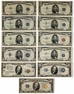 (8) Red and Blue Seal $5 Bills and (3) $10 Bills