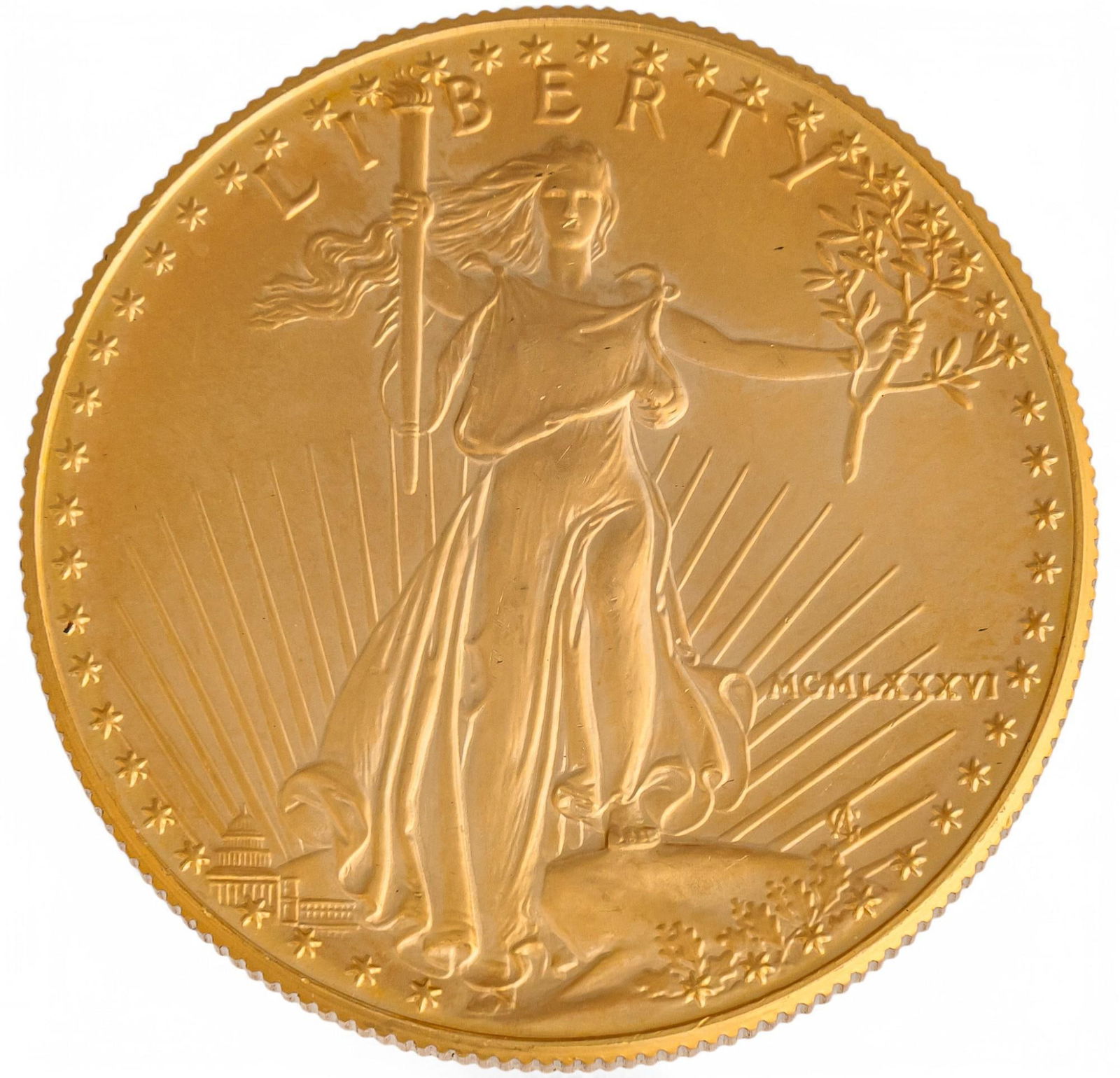 1986 Uncirculated $50 Gold Eagle Coin (1 of 2)