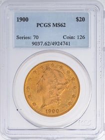 MS62 1900 $20 Double Eagle Gold Coin