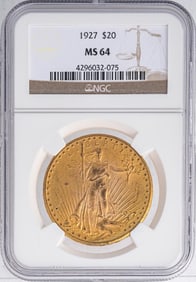 1927 $20 St. Gaudens Double Eagle Coin