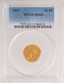 1927 $2.5 Indian Head Gold Coin