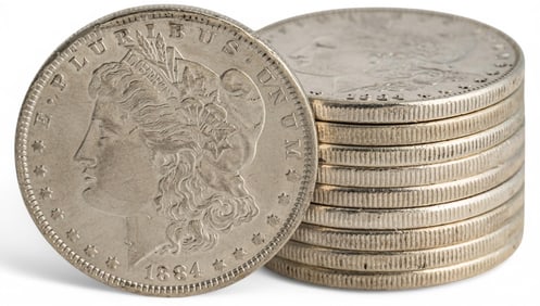 (10) Morgan Silver Dollars