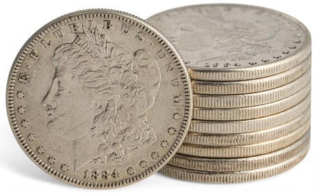 (10) Morgan Silver Dollars