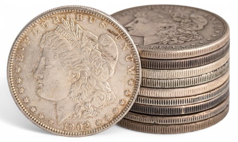 (10) Morgan Silver Dollars