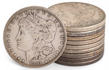 (10) Morgan Silver Dollars