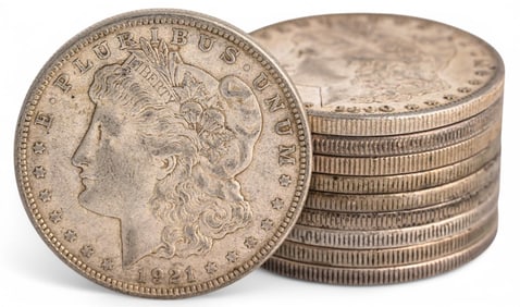 (10) Morgan Silver Dollars