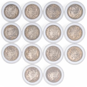 (14) Morgan Silver Dollars