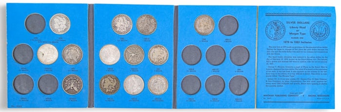 (13) Morgan Silver Dollars