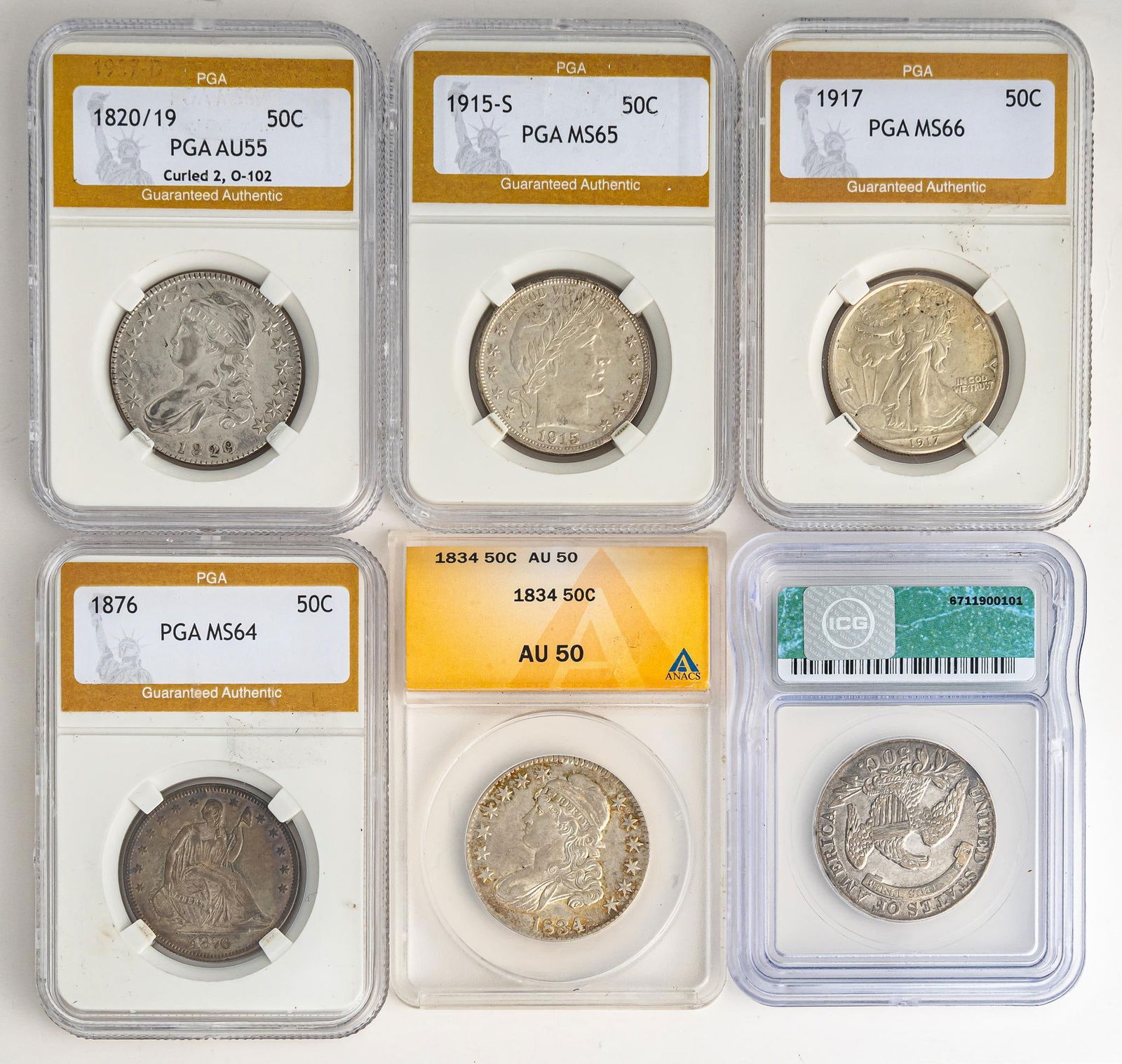 (6) Graded Silver Coins (1 of 6)