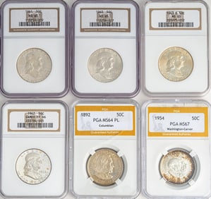 Collection of (6) Graded Coins