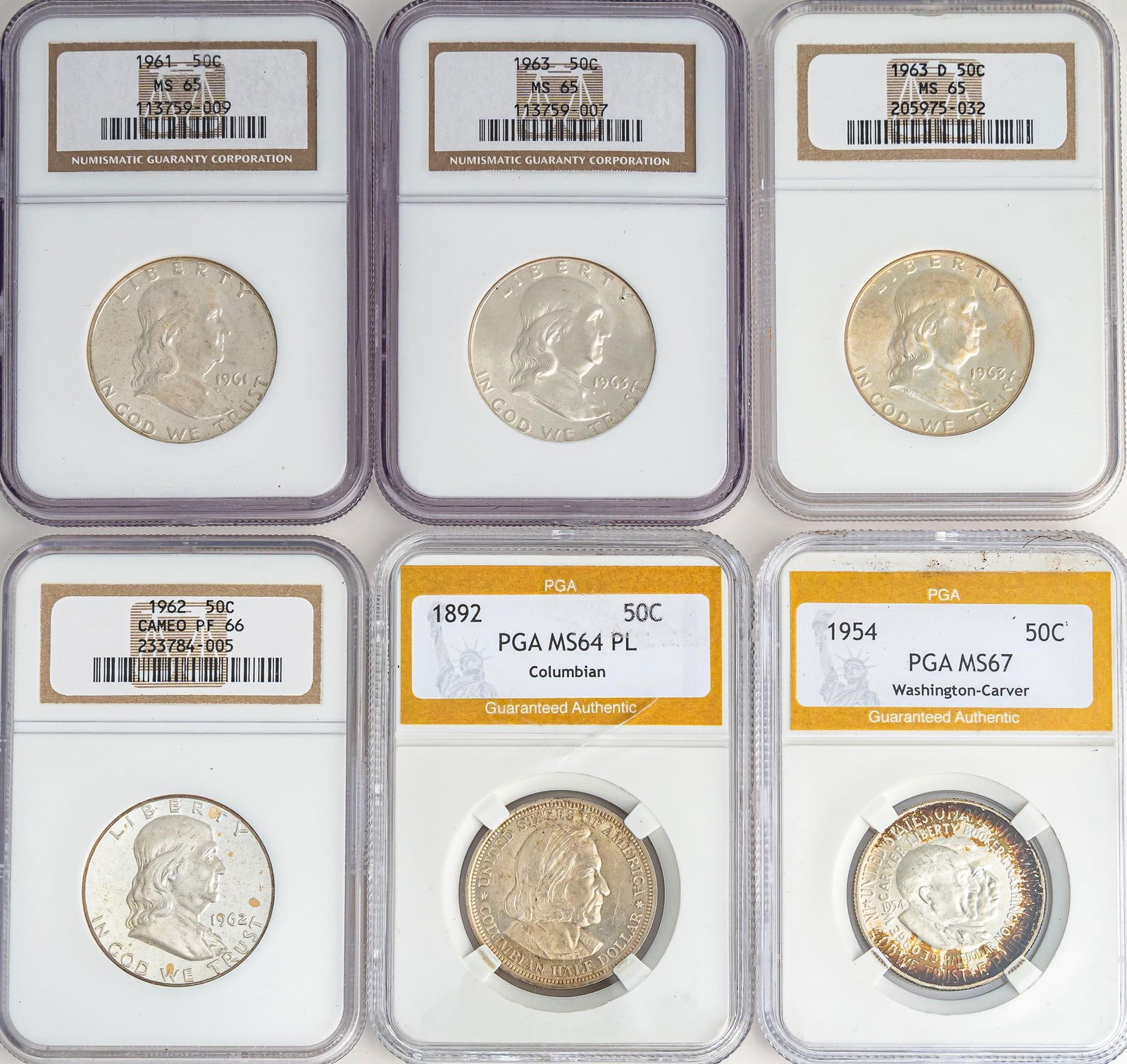 Collection of (6) Graded Coins (1 of 6)