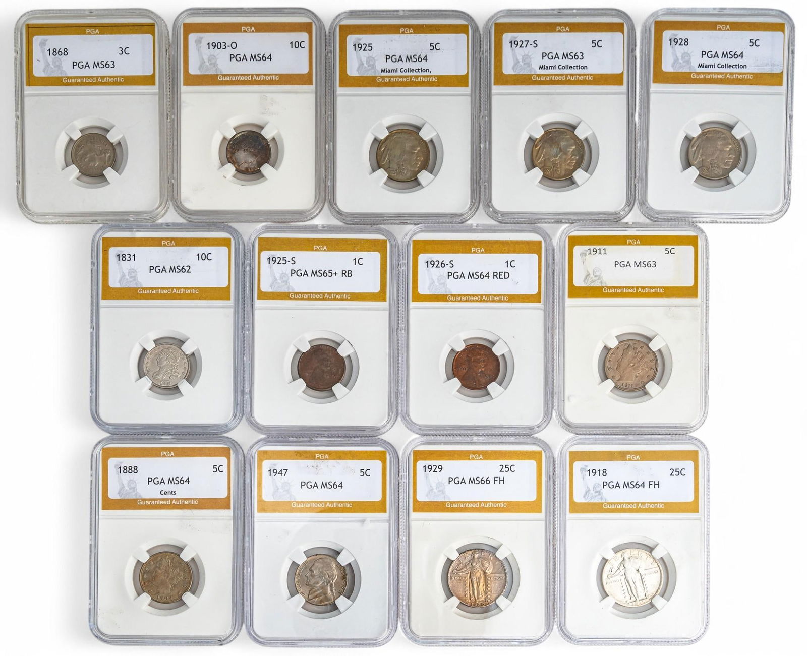 Collection of (13) Graded Coins (1 of 8)