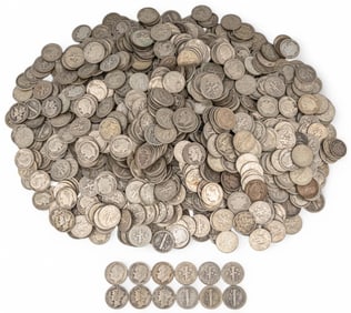 Large Collection of Silver Dimes