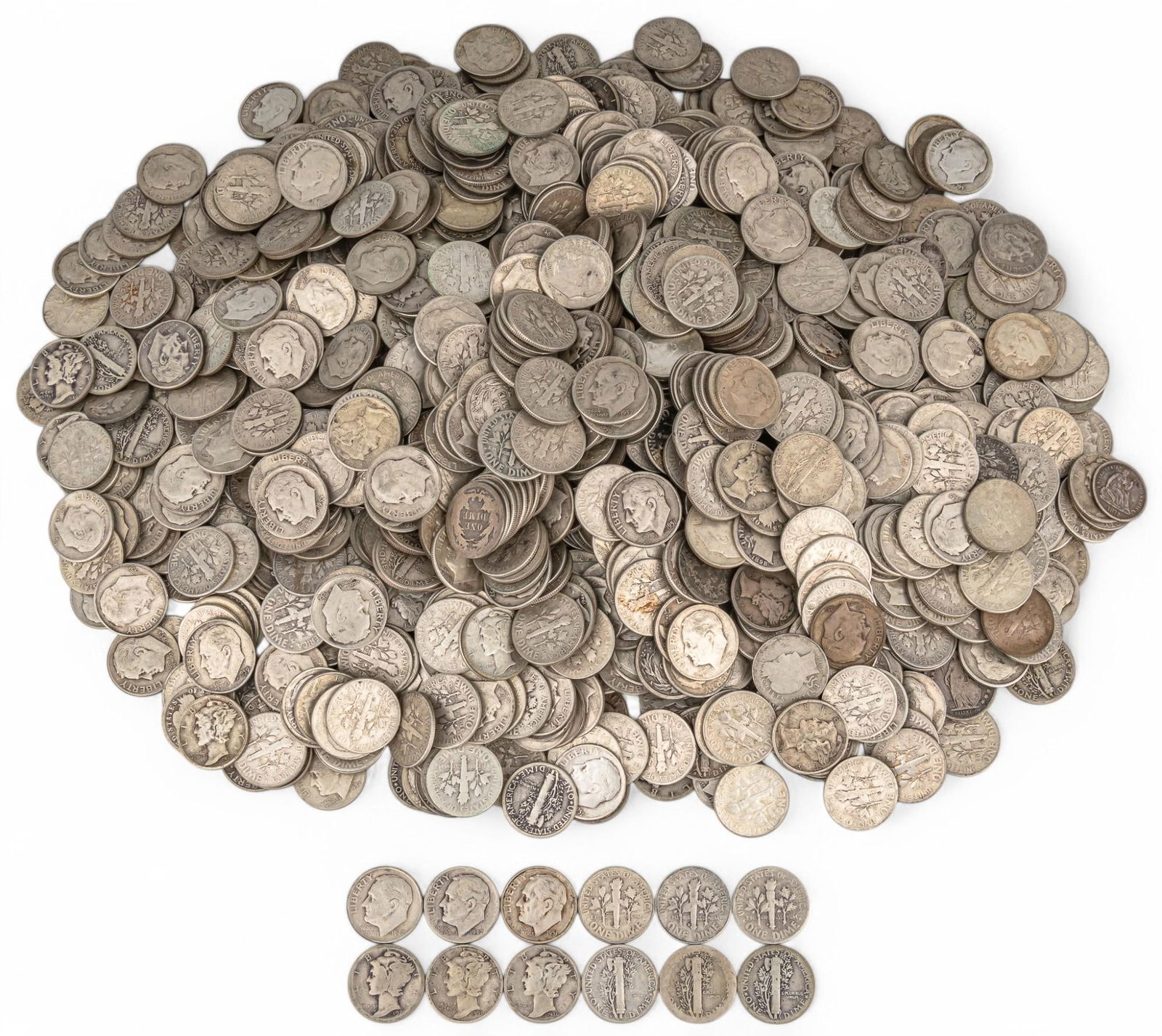 Large Collection of Silver Dimes (1 of 5)