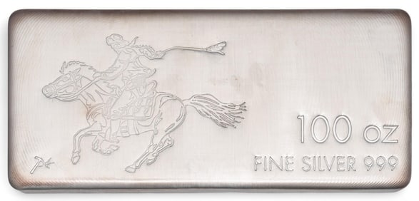 Pony Express 100 oz Fine Silver Bar