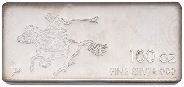 Pony Express 100 oz Fine Silver Bar