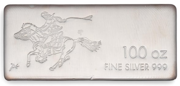 Pony Express 100 oz Fine Silver Bar