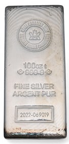 Royal Canadian Mint 100 oz Fine Silver Bar