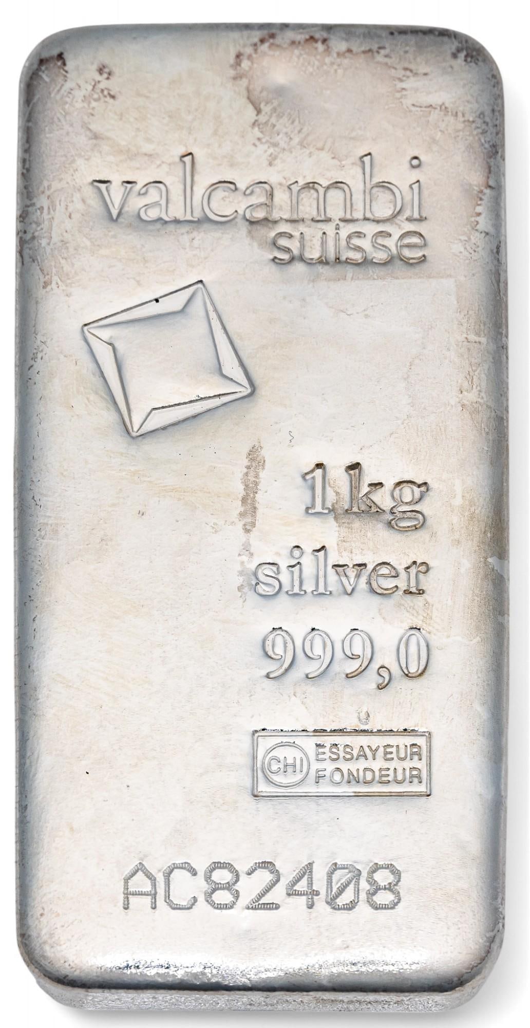 Valcambi Suisse 1 Kilo Fine Silver Bar (1 of 2)