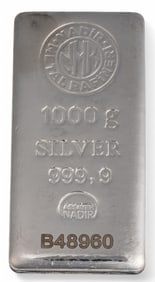 Rafineri Nadir Metal 1000 Gram Fine Silver Bar
