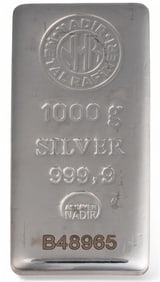 Rafineri Nadir Metal 1000 Gram Fine Silver Bar