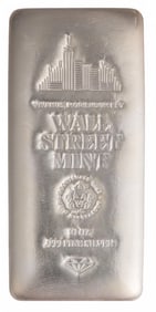 (1) 10 ozt Wall Street Mint Fine Silver Bar