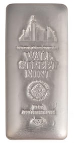 (1) 10 ozt Wall Street Mint Fine Silver Bar