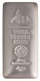 (1) 10 ozt Wall Street Mint Fine Silver Bar
