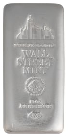Wall Street Mint 10 ozt Fine Silver Bar
