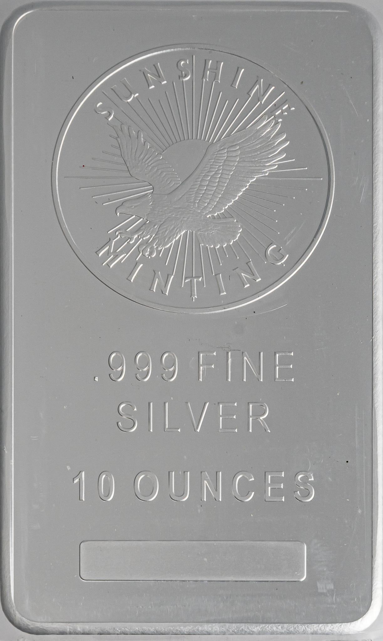 Sunshine Mint 10 ozt Fine Silver Bar (1 of 2)