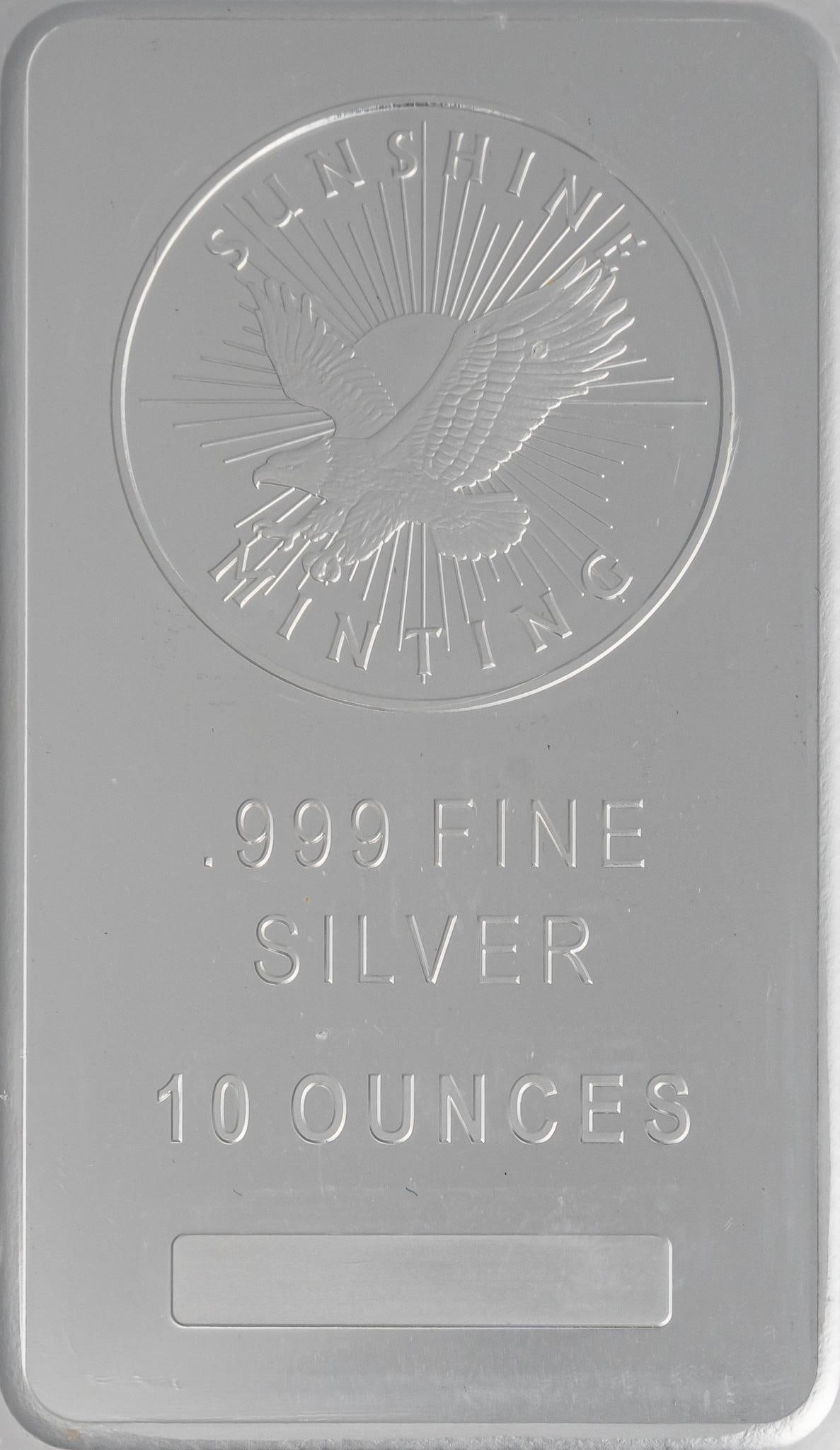 Sunshine Mint 10 ozt Fine Silver Bar (1 of 2)