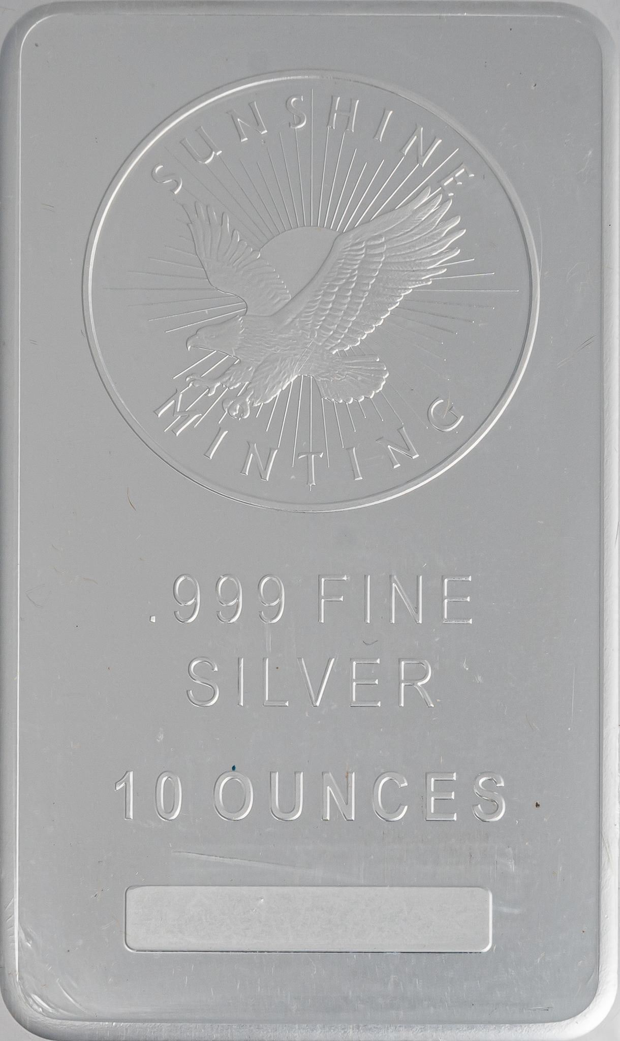 Sunshine Mint 10 ozt Fine Silver Bar (1 of 2)