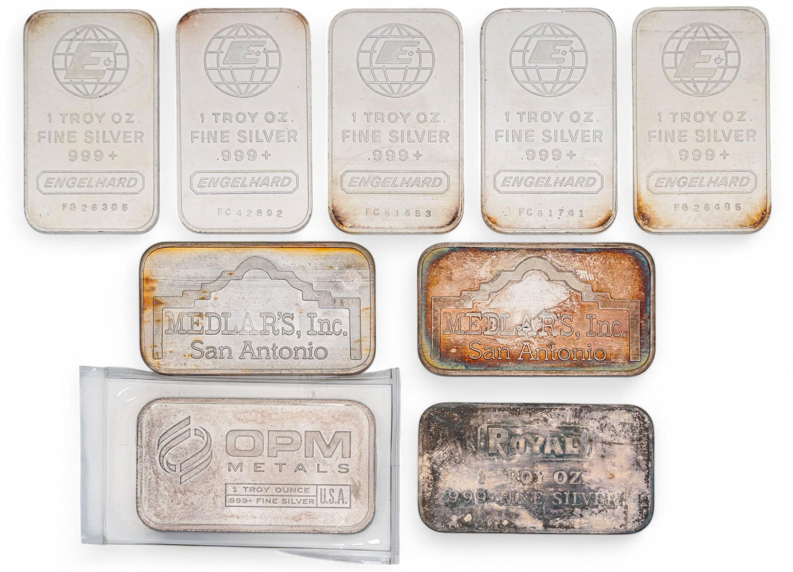 (9) 1 ozt Fine Silver Bars (1 of 2)