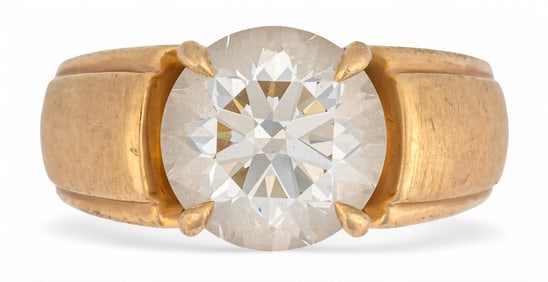 Lab Grown 5.51 Ct Round Cut 14K Diamond Ring