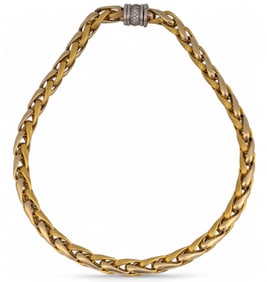 Italian 18K Diamond Chain Necklace