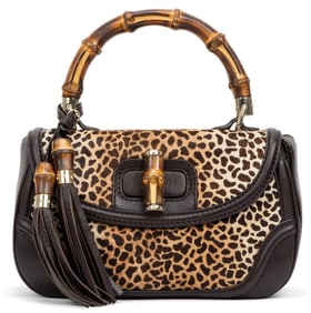 Gucci Pony Hair and Bamboo Handbag
