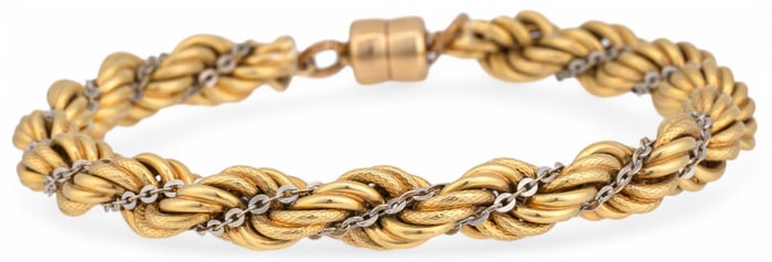 14K Twisted Rope Bracelet