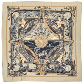 Hermes Rythmes du Monde Cashmere and Silk Scarf