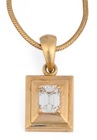 14K Diamond Pendant Necklace