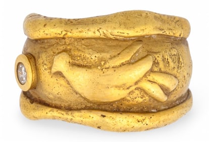 18K Romanesque Diamond Ring