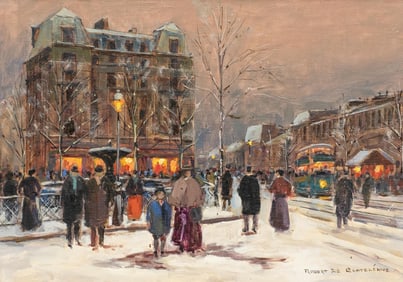 Robert de Chatelenne, Parisian Street in Winter