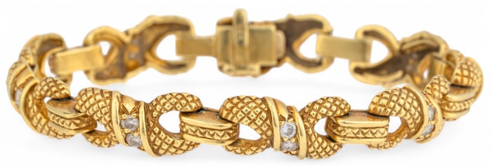 18K Diamond Chain Bracelet