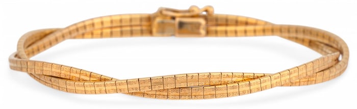 18K Two Strand Woven Bracelet