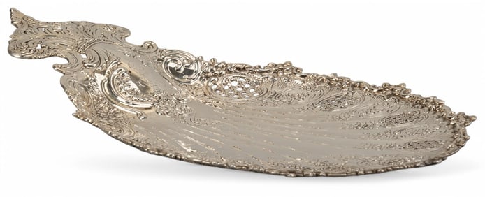 Pierced Sterling Silver Peacock Tray