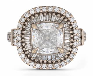 3.01 Ct Cushion Cut Diamond Engagement Ring