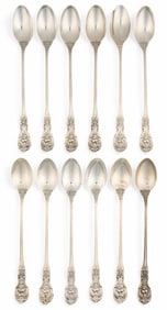 (12) "Francis I" By Reed & Barton Sterling Silver Iced Tea Spoons