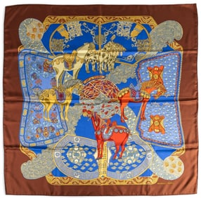 Hermes Art des Steppes Silk Scarf