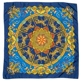 Hermes Luna Park Silk Scarf