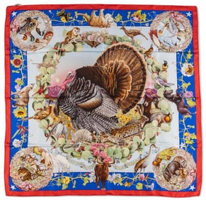 Kermit Oliver / Hermes, Texas Wildlife Silk Scarf